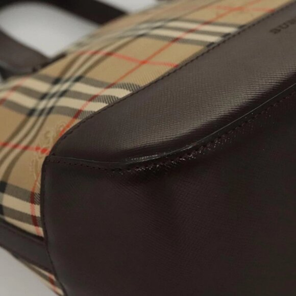 BURBERRY Nova Check Hand Bag Canvas Beige - Picture 8 of 15